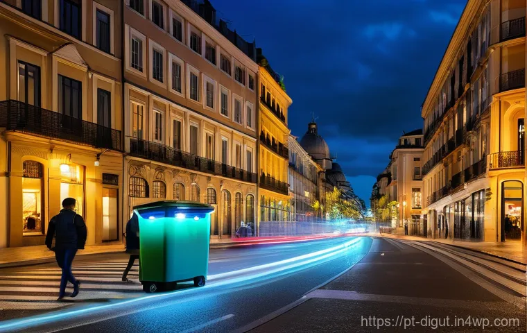 디지털 프리 존의 사물인터넷 IoT  활용 - Image Prompt 1: Smart City Life in a Portuguese Metropolis**