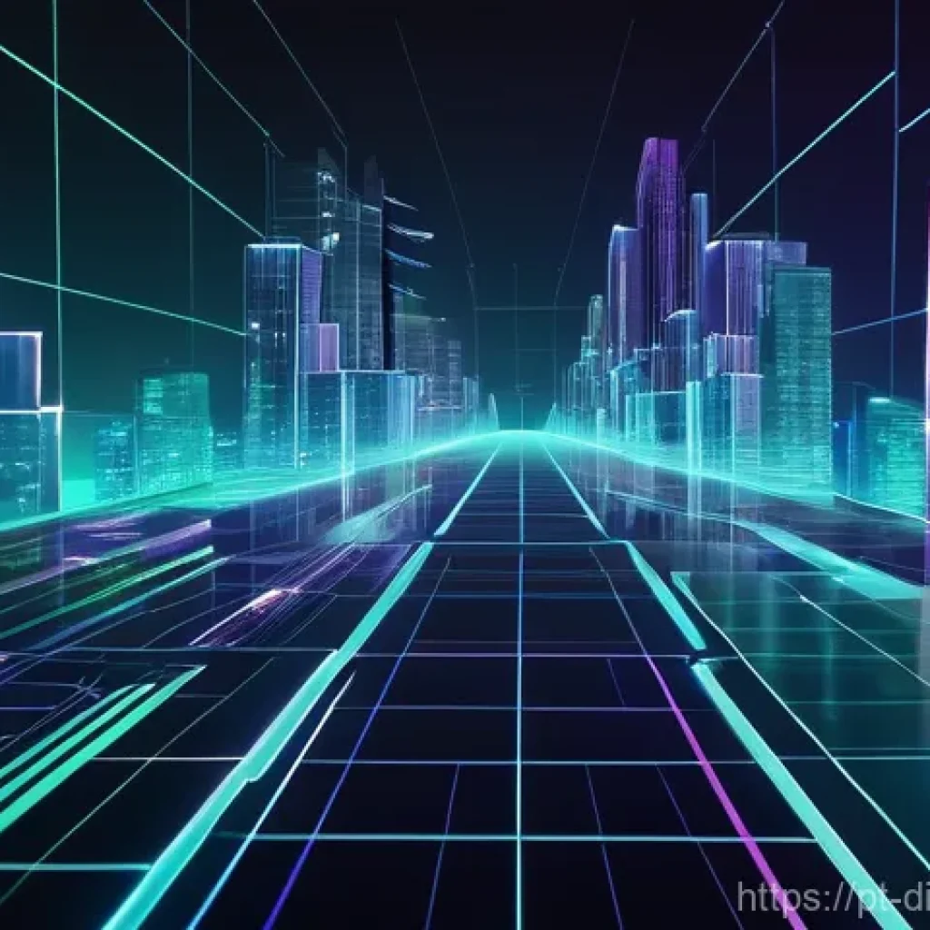 디지털 프리 존과 블록체인의 관계 - **Prompt 1: The Nexus of Digital Commerce**
    "A vibrant, futuristic cityscape rendered with clean...