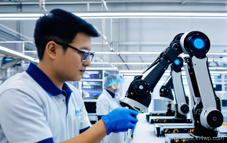 디지털 프리 존과 산업 혁신 - 0: Human-Robot Harmony in a Smart Factory

"**Prompt:** A modern, highly automated factory floor sho...