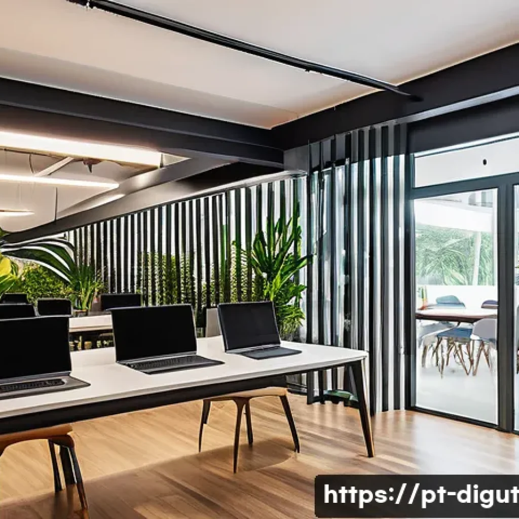 디지털 프리 존의 투자자 시각 - A modern Brazilian digital free zone office environment in Recife, Pernambuco, showcasing a diverse ...