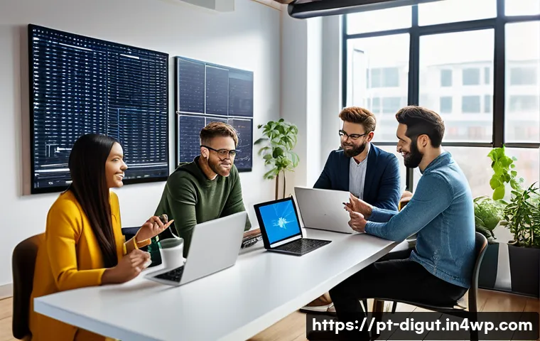 디지털 프리 존의 소셜 엔터프라이즈 가능성 - A modern digital free zone office environment showcasing a diverse group of social entrepreneurs col...